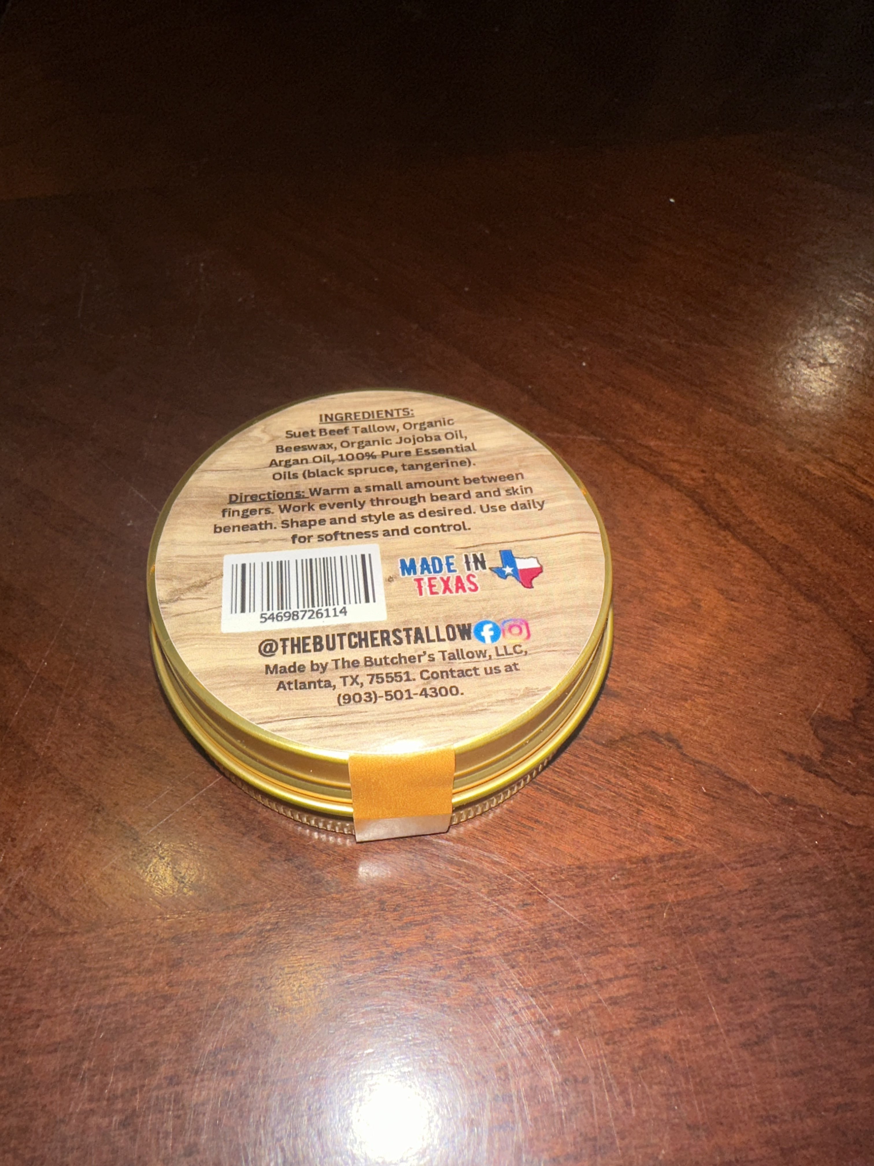 Tallow Beard Balm - Back